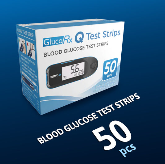 GlucoRx Q Blood Glucose Test Strips (50)