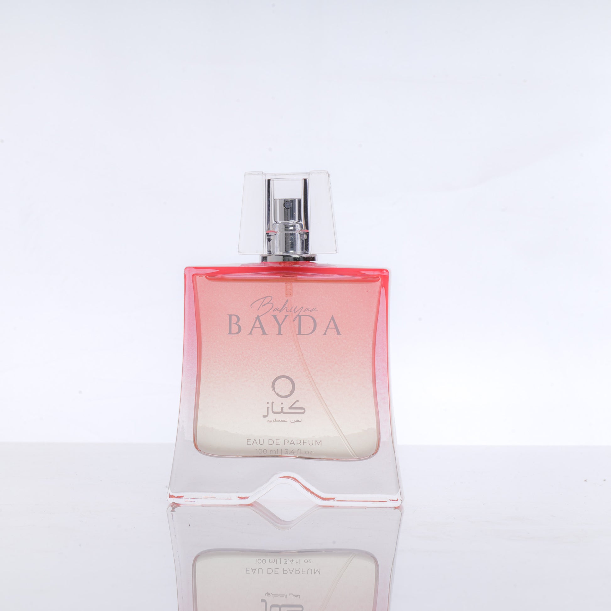Perfume bottle labeled 'Bayda' on a light gray background