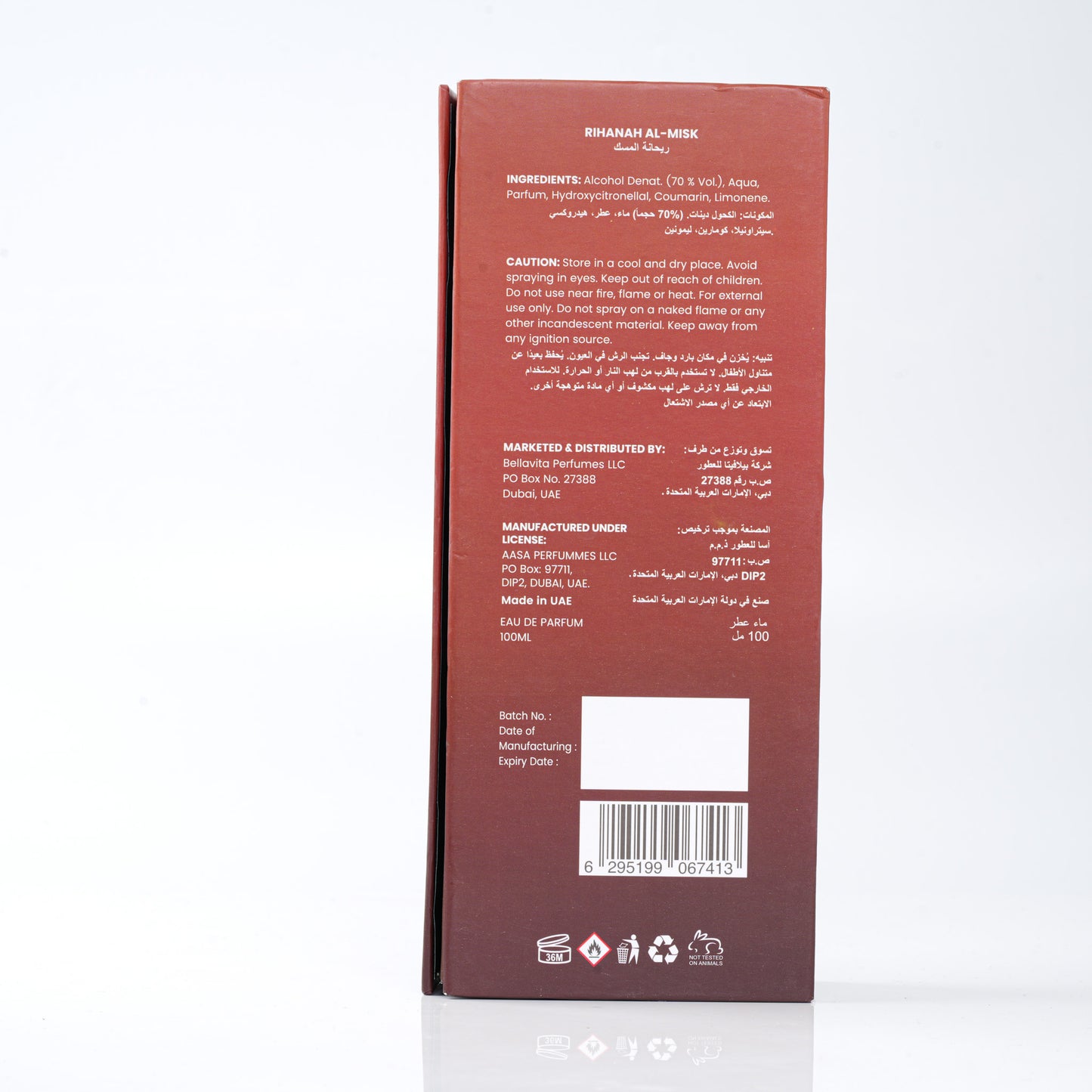 Bellavita Luxury-Uae Rihanah Al-Misk French Oriental Edp U