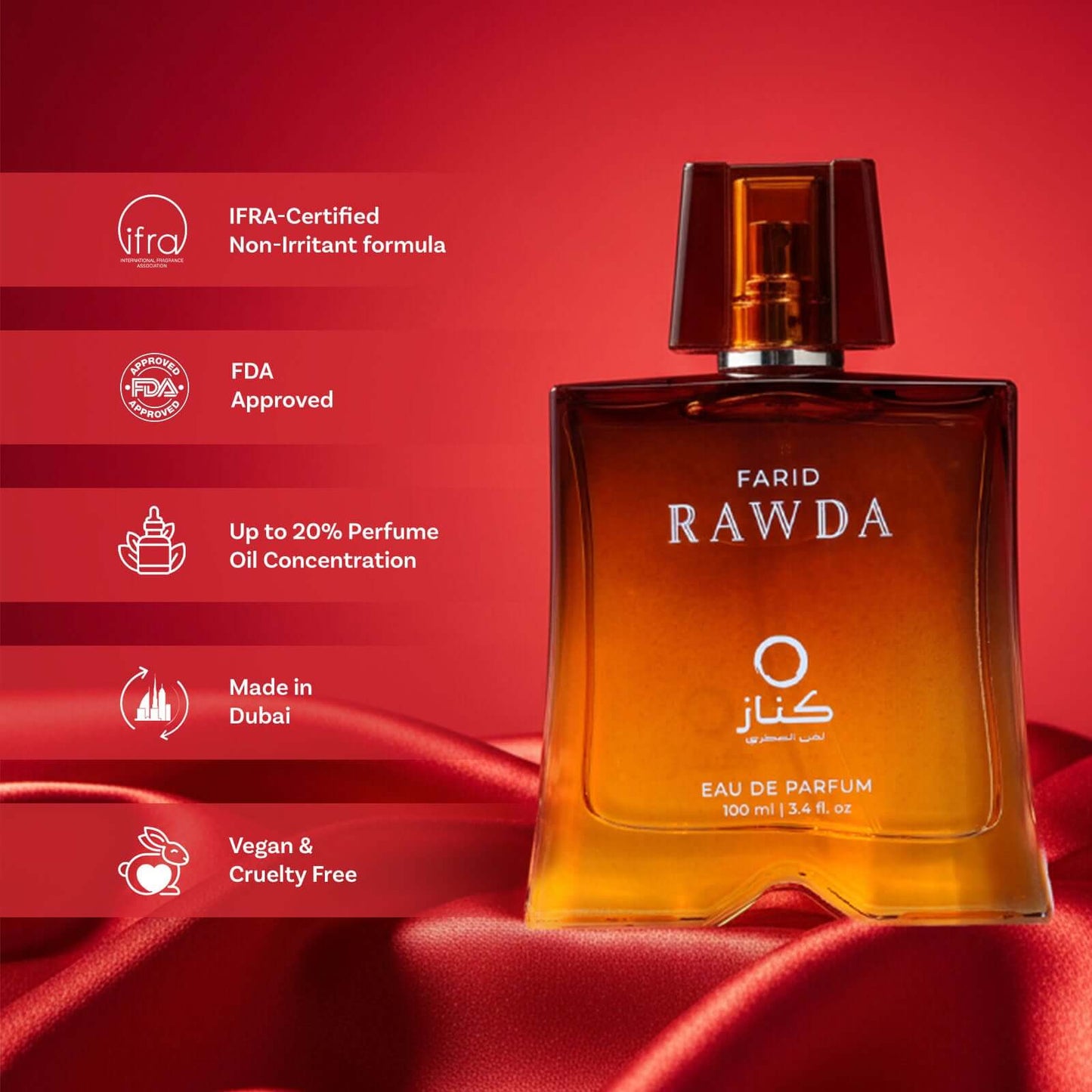 BellaVita Luxury Kenaz Farid Rawda French Oriental EDP for Women 100ml