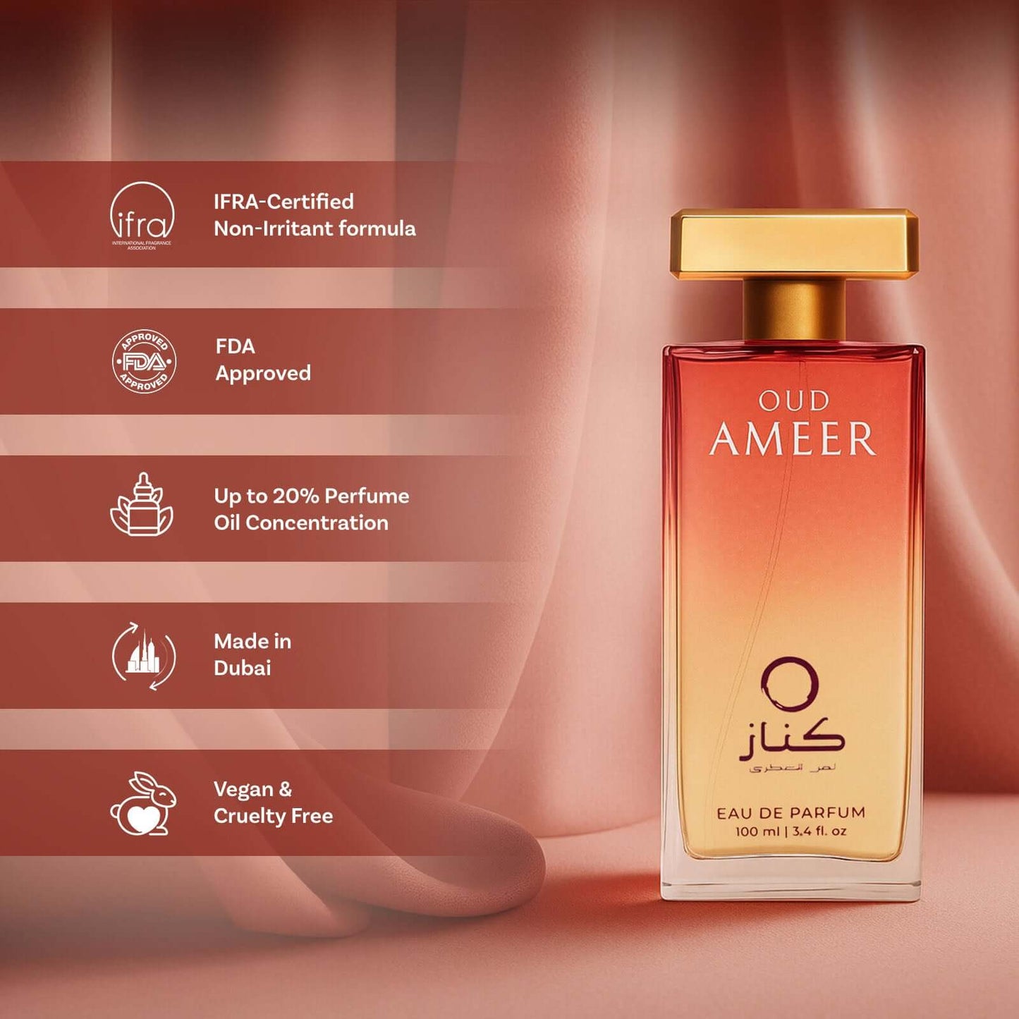 BellaVita Luxury Kenaz Oud Ameer French Oriental EDP for Women 100ml