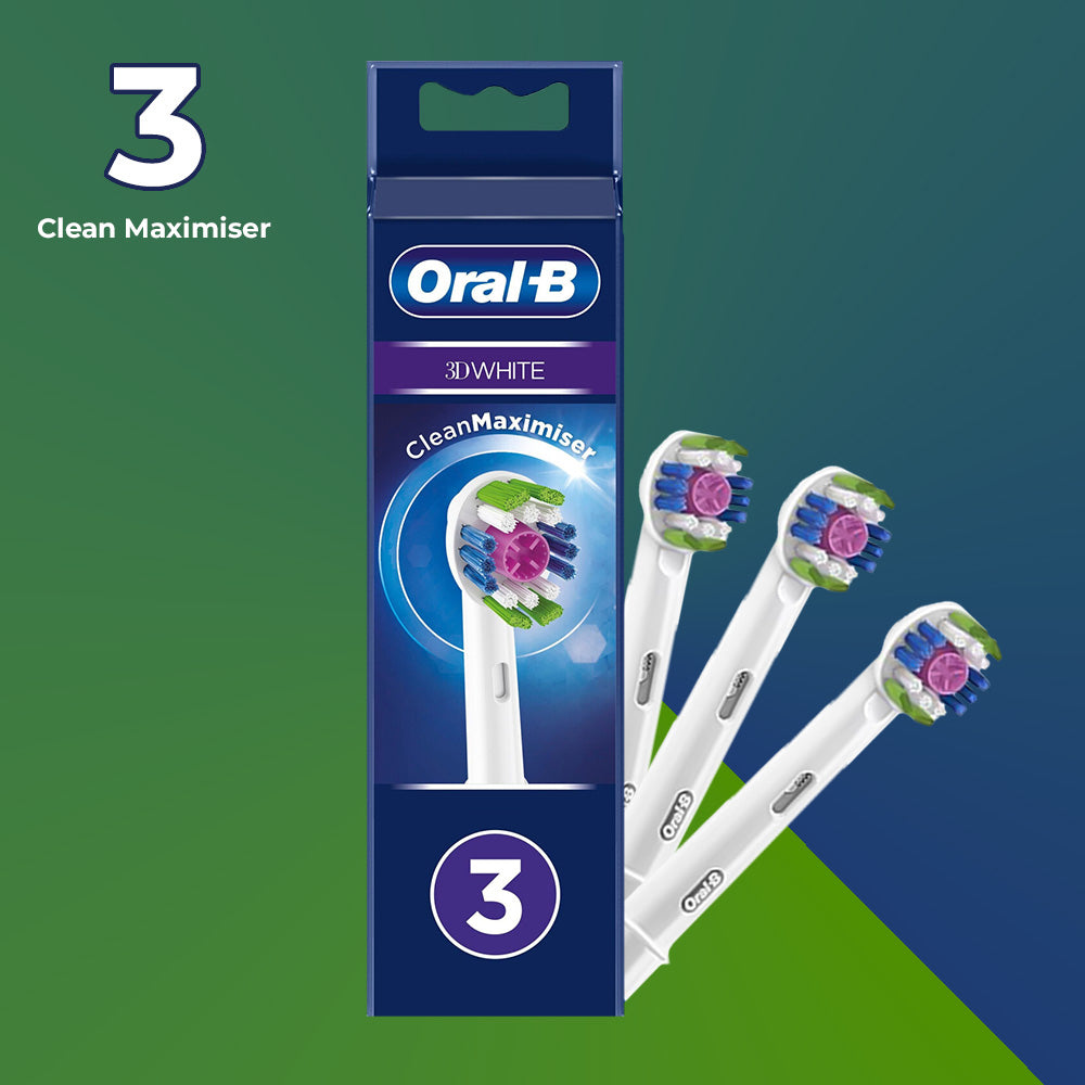 ORAL-B 3D WHITE - CLEANMAXIMISER BRUSH HEADS [ EB18 ] (3)