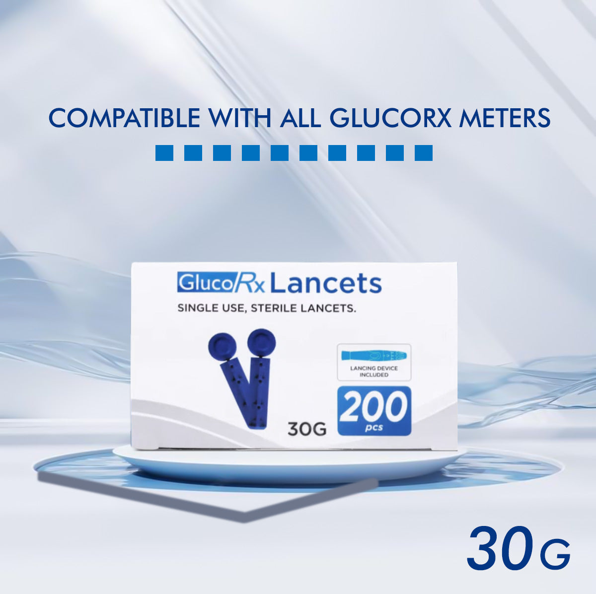 GlucoRx Sterile Lancets (30g) 200 Pack