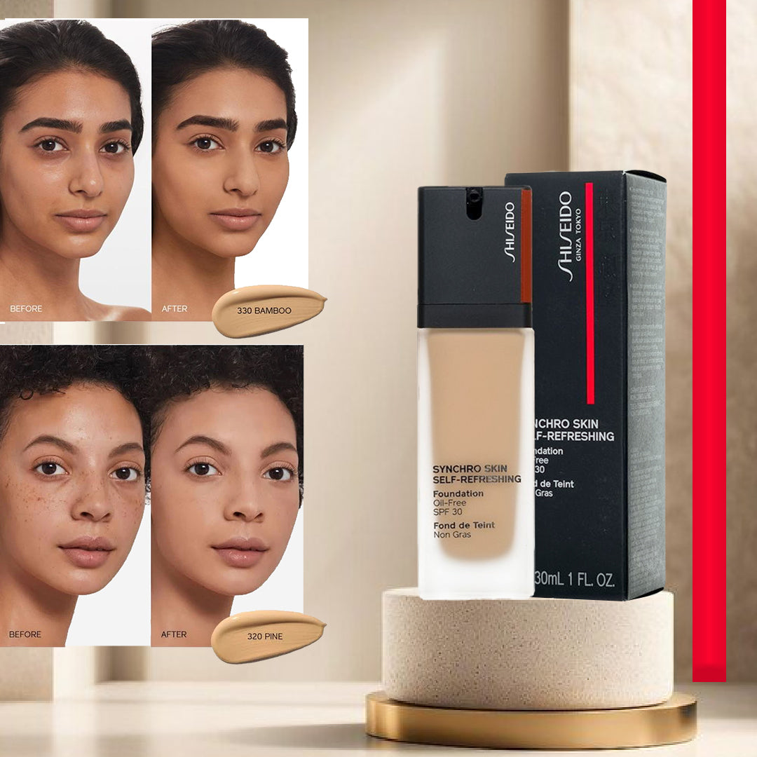 Shiseido Synchro Skin Self-refreshing Medium Coverage Foundation Spf 30 330 Bamboo