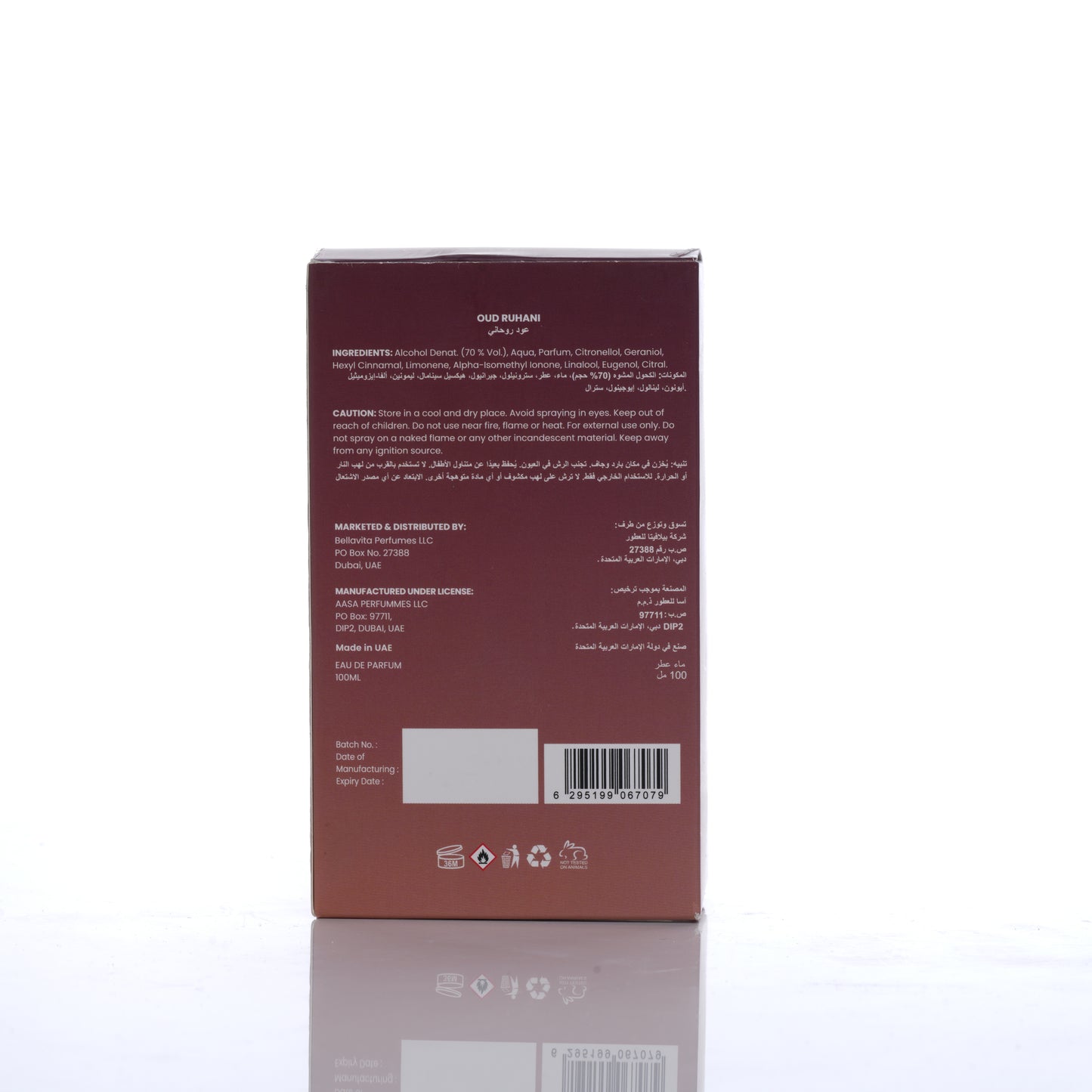 Bellavita Luxury Kenaz Oud Ruhani Oriental Edp Man