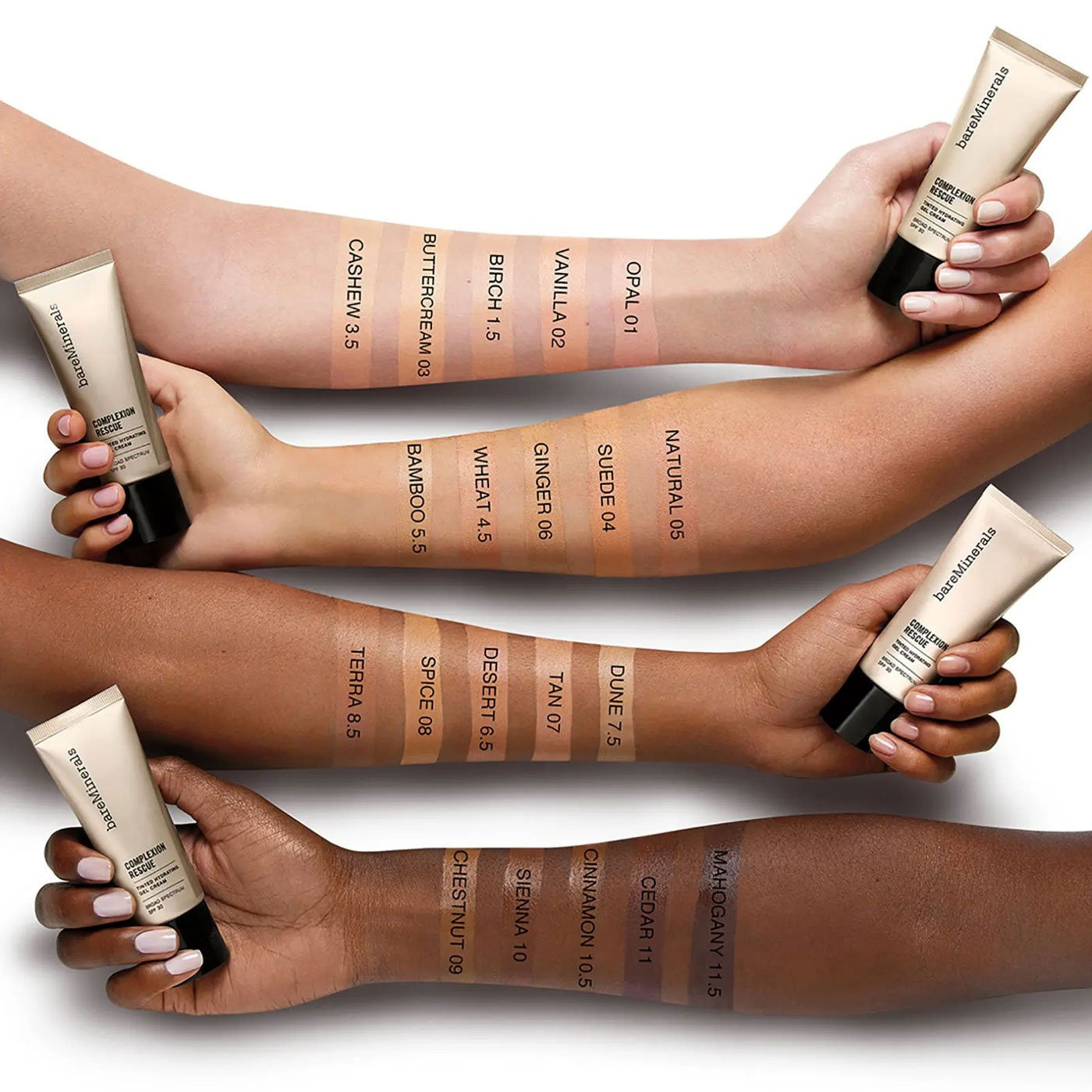 bareMinerals Complexion Rescue Tinted Hydrating Gel Cream SPF30 35ml chart