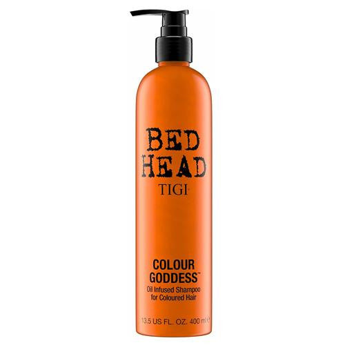 A pump dispenser TIGI Bed Head oil infused shampoo